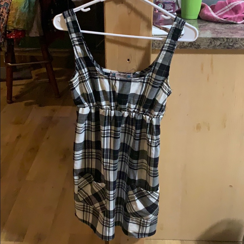 Threads Black and White Checkered Dress